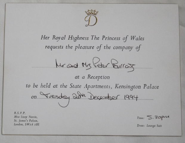Image for Hand Written Invitation to a Recption at Kensington Palace