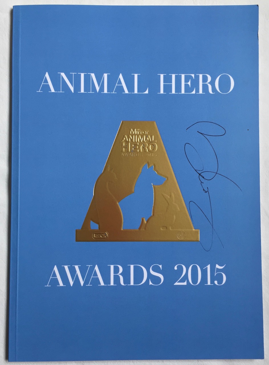 Image for Animal Hero Awards 2015 Programme SIGNED By BRIAN MAY