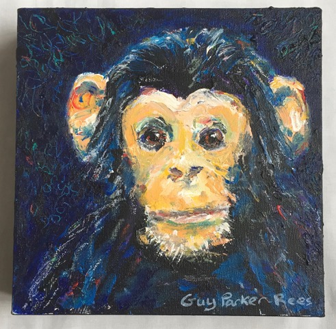 Image for Guy Parker-Rees ORIGINAL OIL ON CANVAS CHIMPANZEE