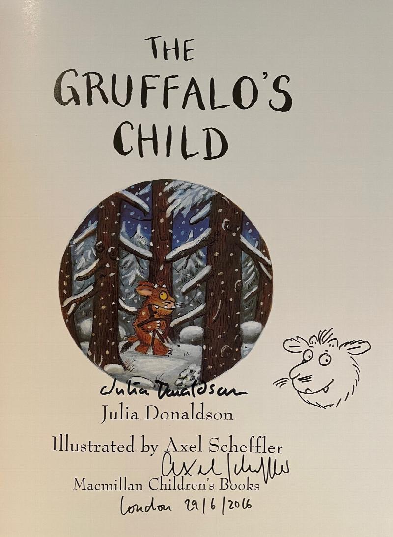Image for The Gruffalo's Child DOUBLE SIGNED with Original Axel Scheffler Drawing