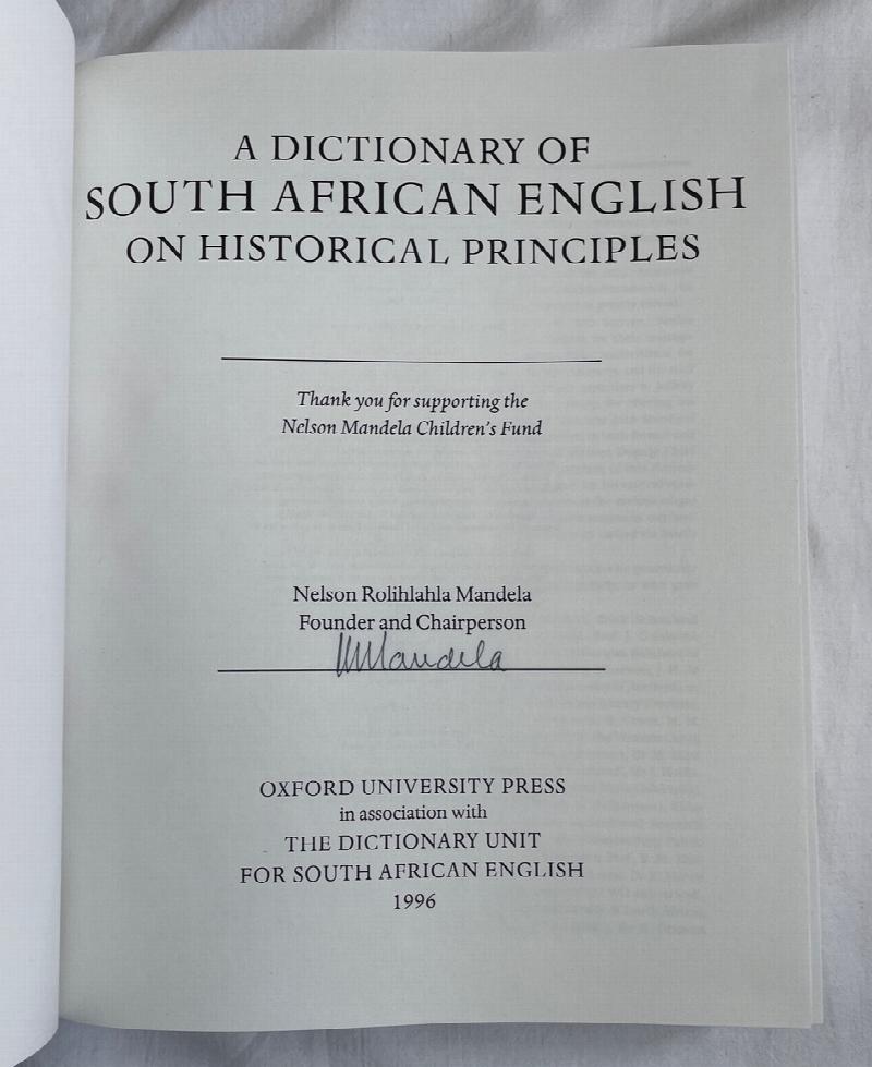 Image for A Dictionary of South African English on Historical Principles SIGNED EDITION