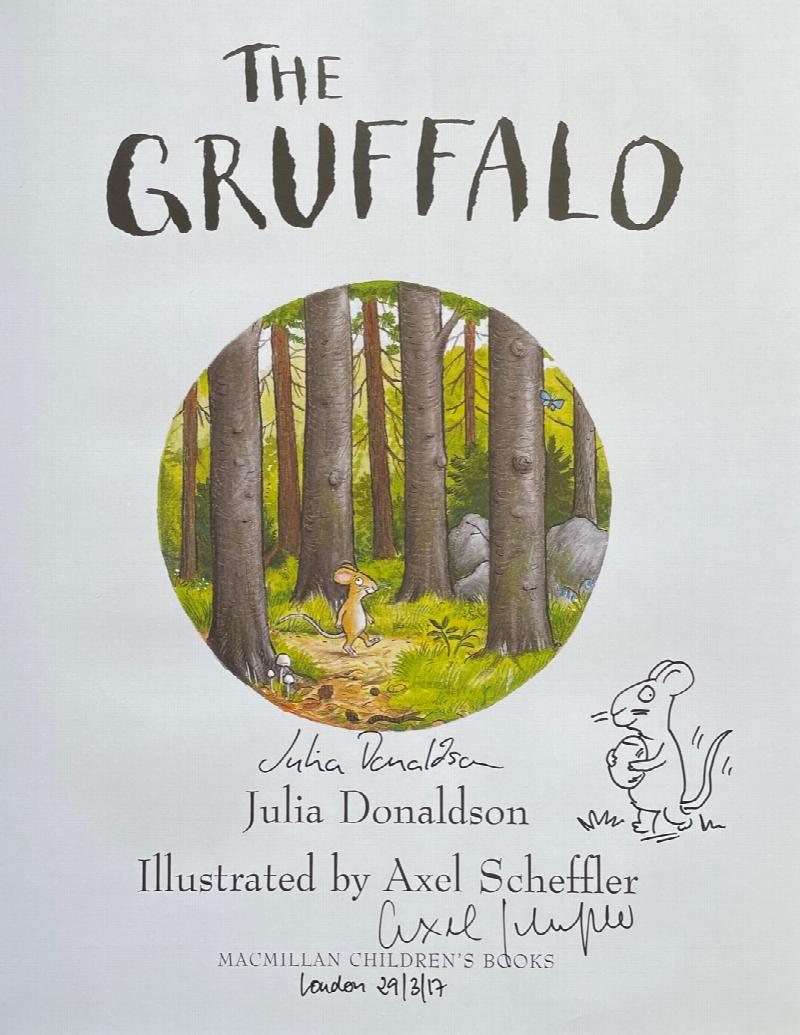 Image for The Gruffalo DOUBLE SIGNED with Original Axel Scheffler Drawing