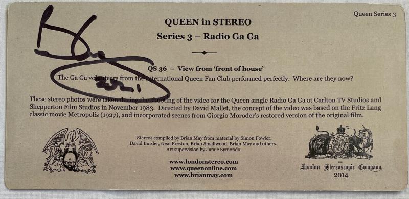 Image for Queen Stereo Cards - Radio Ga Ga - SIGNED collectors Set