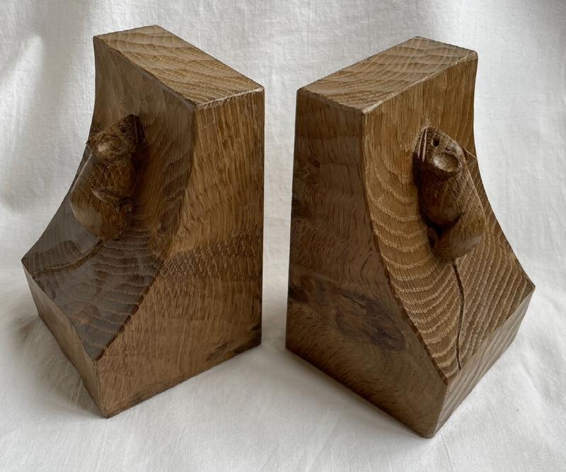Image for Mouseman One Off Burr Book Ends