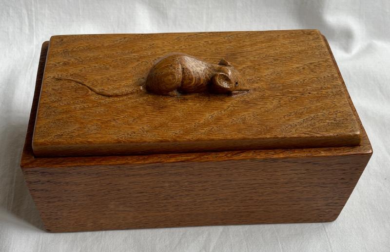 Image for Mouseman 1940s Oak Trinket Box